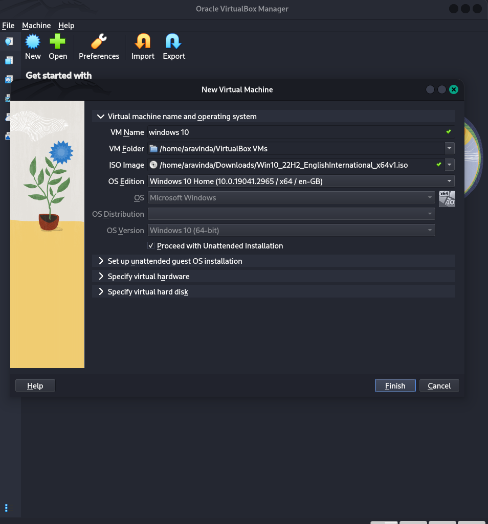 VirtualBox new VM ISO selection